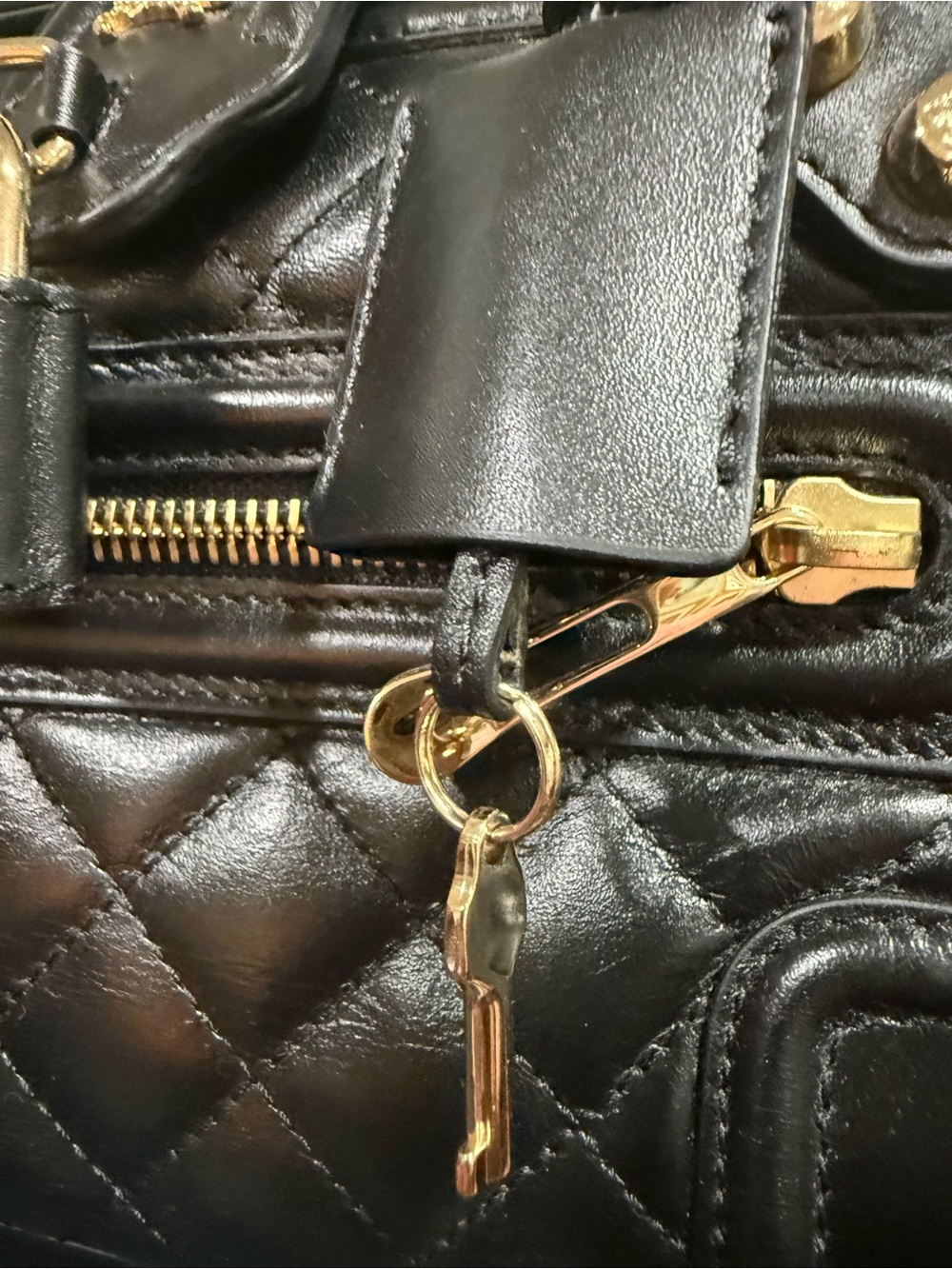 Burberry Prorsum Black Quilted Leather Satchel Gold Hardware Made in Italy - Picture 16 of 16